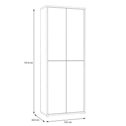 Szafy Uchylne|FORTE Szafa na buty 4-drzwiowa ALICE SPRINGS zielona