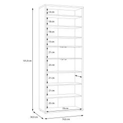 Szafy Uchylne|FORTE Szafa na buty 4-drzwiowa ALICE SPRINGS zielona