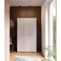 FORTE Szafa na buty 6-drzwiowa ALICE SPRINGS szara