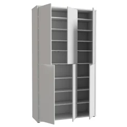 FORTE Szafa na buty 6-drzwiowa ALICE SPRINGS szara