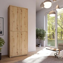 Szafy Uchylne|FORTE Szafa na buty 4-drzwiowa ALICE SPRINGS dąb artisan