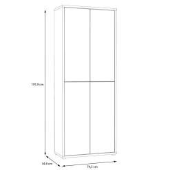 Szafy Uchylne|FORTE Szafa na buty 4-drzwiowa ALICE SPRINGS dąb artisan