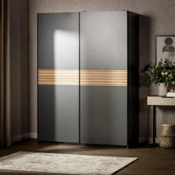 Dzieci inny Szafa przesuwna antracyt METROPOLITAN 150 cm