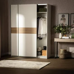 Dzieci inny Szafa przesuwna biała METROPOLITAN 150 cm