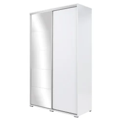Szafy Z Lustrem|Szafy Przesuwne| Szafa przesuwna biała ONTARIO 150 cm