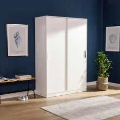 Szafy Przesuwne| Szafa przesuwna biała SURREY