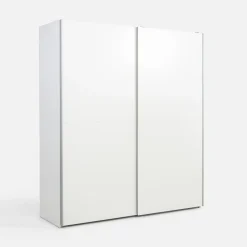 Szafy Przesuwne|inny Szafa przesuwna biała TEMPO 2D z półkami