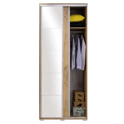 Szafy Z Lustrem|Szafy Przesuwne| Szafa przesuwna dąb craft ONTARIO 100 cm