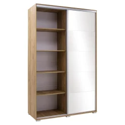 Szafy Z Lustrem|Szafy Przesuwne| Szafa przesuwna dąb craft ONTARIO 150 cm