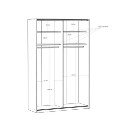 Szafy Przesuwne|FORTE Szafa przesuwna FITIO mat 150 cm