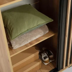 Szafa przesuwna z lamelami i lustrem LIMA