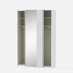 Szafy Z Lustrem|Szafy Przesuwne|FORTE Szafa przesuwna z lustrem FITIO połysk 150 cm