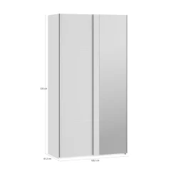 FORTE Szafa przesuwna z lustrem FITIO połysk 120 cm