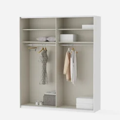 Szafy Z Lustrem|Szafy Przesuwne|FORTE Szafa przesuwna z lustrem FITIO mat 200 cm