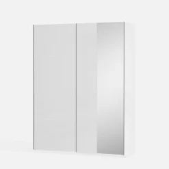Szafy Z Lustrem|Szafy Przesuwne|FORTE Szafa przesuwna z lustrem FITIO połysk 180 cm