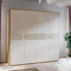 FORTE Szafa ubraniowa z ryflowaniem RANKIN