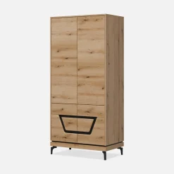 Szafy Uchylne|Furni Home Szafa z czarnym dekorem KRIS