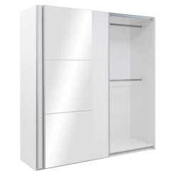 Szafy Z Lustrem|Szafy Przesuwne|Exline Szafa z lustem BASTIA BIAŁA 200