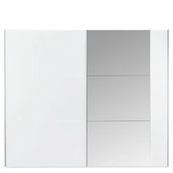Szafy Z Lustrem|Szafy Przesuwne| Szafa z lustrem biała BASTIA 250 cm