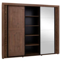 Szafy Z Lustrem|Szafy Przesuwne|Furni Home Szafa z lustrem DORIAN 3D, z oświetleniem