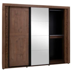 Szafy Z Lustrem|Szafy Przesuwne|Furni Home Szafa z lustrem DORIAN 3D, z oświetleniem