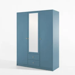 Szafy|Szafy Uchylne| Szafa z lustrem niebieska COLORI