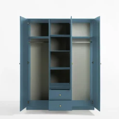Szafy|Szafy Uchylne| Szafa z lustrem niebieska COLORI