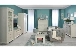 FORTE Szafa z półkami i drążkiem styl prowansalski KASHMIR