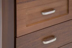 Szafy Uchylne|DiTrendi Szafa z półkami i szufladami wąska ciemny brąz PARIS