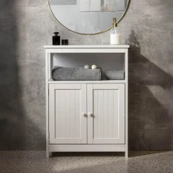 Szafki Łazienkowe|Szafki, Słupki I Półki Łazienkowe|inny Szafka łazienkowa biała PARLA