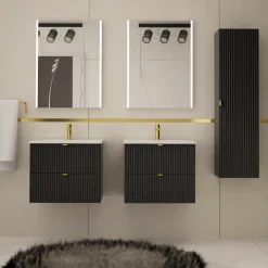 Szafki Łazienkowe|Szafki, Słupki I Półki Łazienkowe|inny Szafka łazienkowa słupek czarny mat BELT