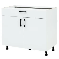 Szafki Kuchenne| Szafka dolna 2-drzwiowa z szufladą T/D90S1 biały połysk