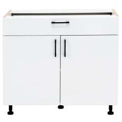Szafki Kuchenne| Szafka dolna 2-drzwiowa z szufladą T/D90S1 biały połysk
