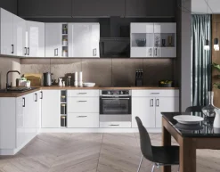 Szafki Kuchenne| Szafka dolna narożna TAVALI T/D90NW biały połysk