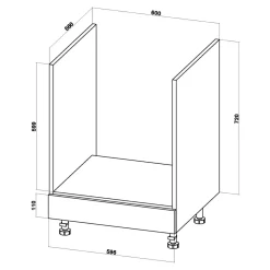 Szafki Kuchenne| Szafka dolna pod piekarnik BASIC PLUS BP/D60P biały mat