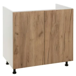 Szafki Kuchenne| Szafka dolna pod zlewozmywak BASIC PLUS BP/D80Z dąb craft złoty