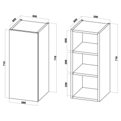 Szafka górna BASIC PLUS BP/G30 biały mat