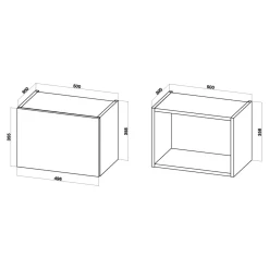 Szafki Kuchenne| Szafka górna BASIC PLUS BP/G50O biały mat