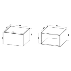 Szafka górna BASIC PLUS BP/G600-56 cashmere