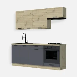 inny Szafka górna wisząca MILENA M/G60 dąb artisan