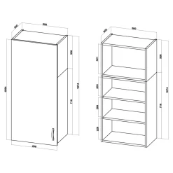 inny Szafka górna wysoka BASIC PLUS BPMI/50-1F (72+36/1F) sand barbera oak