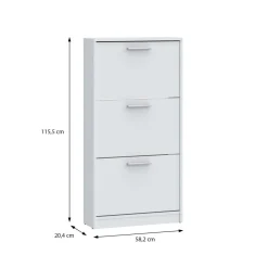 Szafki Na Buty|Szafki|FORTE Szafka na buty biała 3 wnęki NOCII