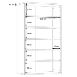 FORTE Szafka na buty BOOTS biała