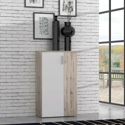 FORTE Szafka na buty BOOTS dąb piaskowy/biały