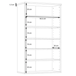 FORTE Szafka na buty BOOTS dąb piaskowy/biały