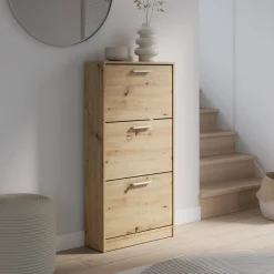 FORTE Szafka na buty dąb artisan 3 wnęki NOCII