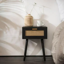 Szafki Nocne|Szafki|inny Szafka nocna boho czarna CALAMO