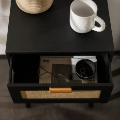 Szafki Nocne|Szafki|inny Szafka nocna boho czarna CALAMO