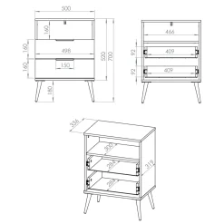 Szafki Nocne|Szafki|inny Szafka nocna glamour VITERBO