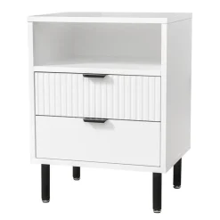 Dzieci Szafka nocna ryflowana z 2 szufladami WAVE